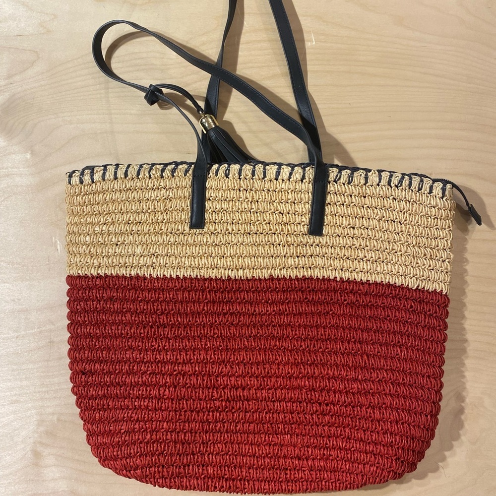 Talbots Red and Tan Shoulder Bag - Picture 4 of 11